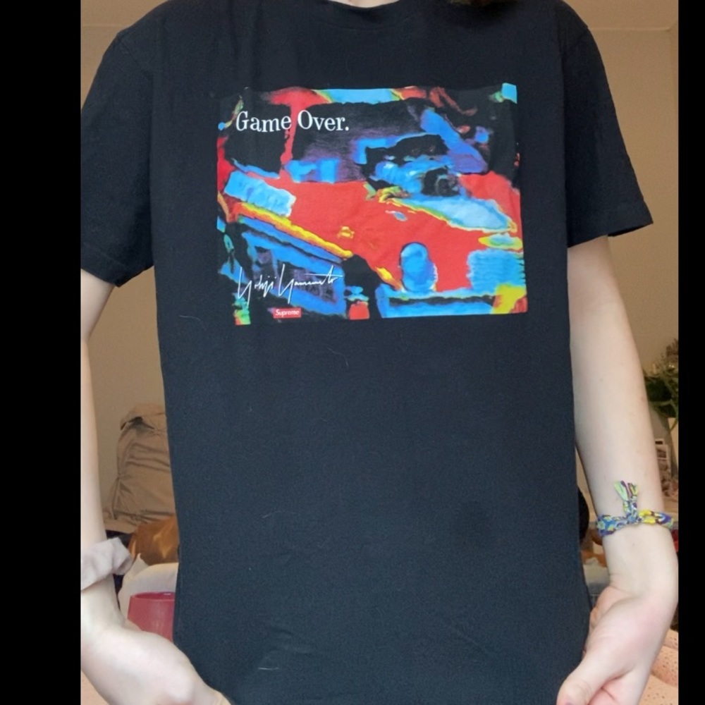 Black ‘game over’ graphic supreme t-shirt. Size medium.